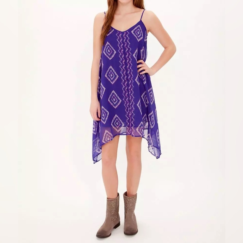 Billabong Rapid Waves Tribal Print Asymmetrical Sundress